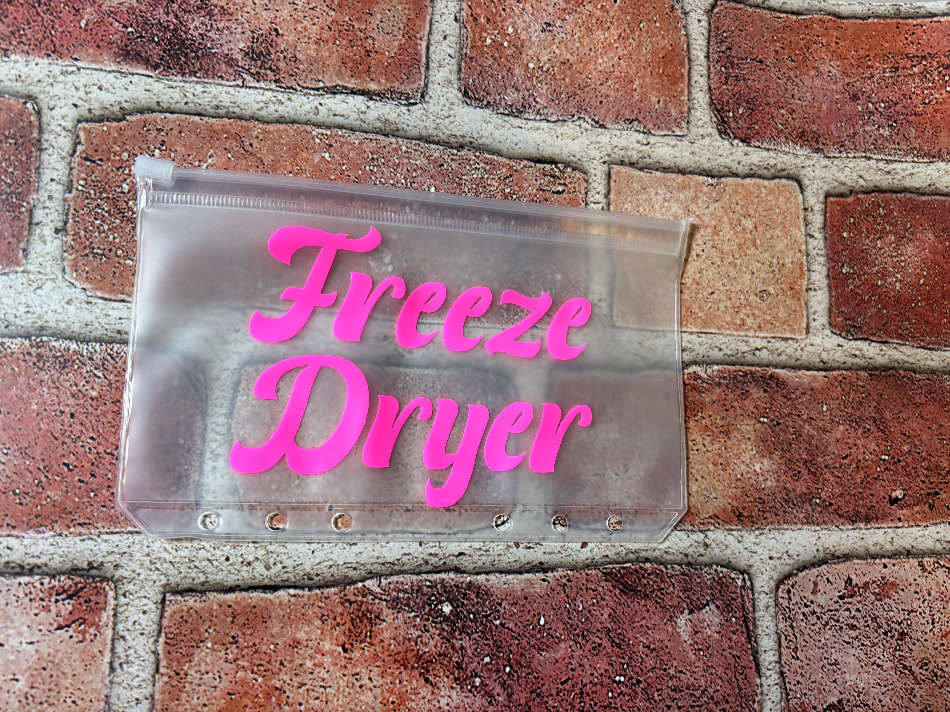 A6 Vinyl Cash Envelope Freeze Dryer Pink