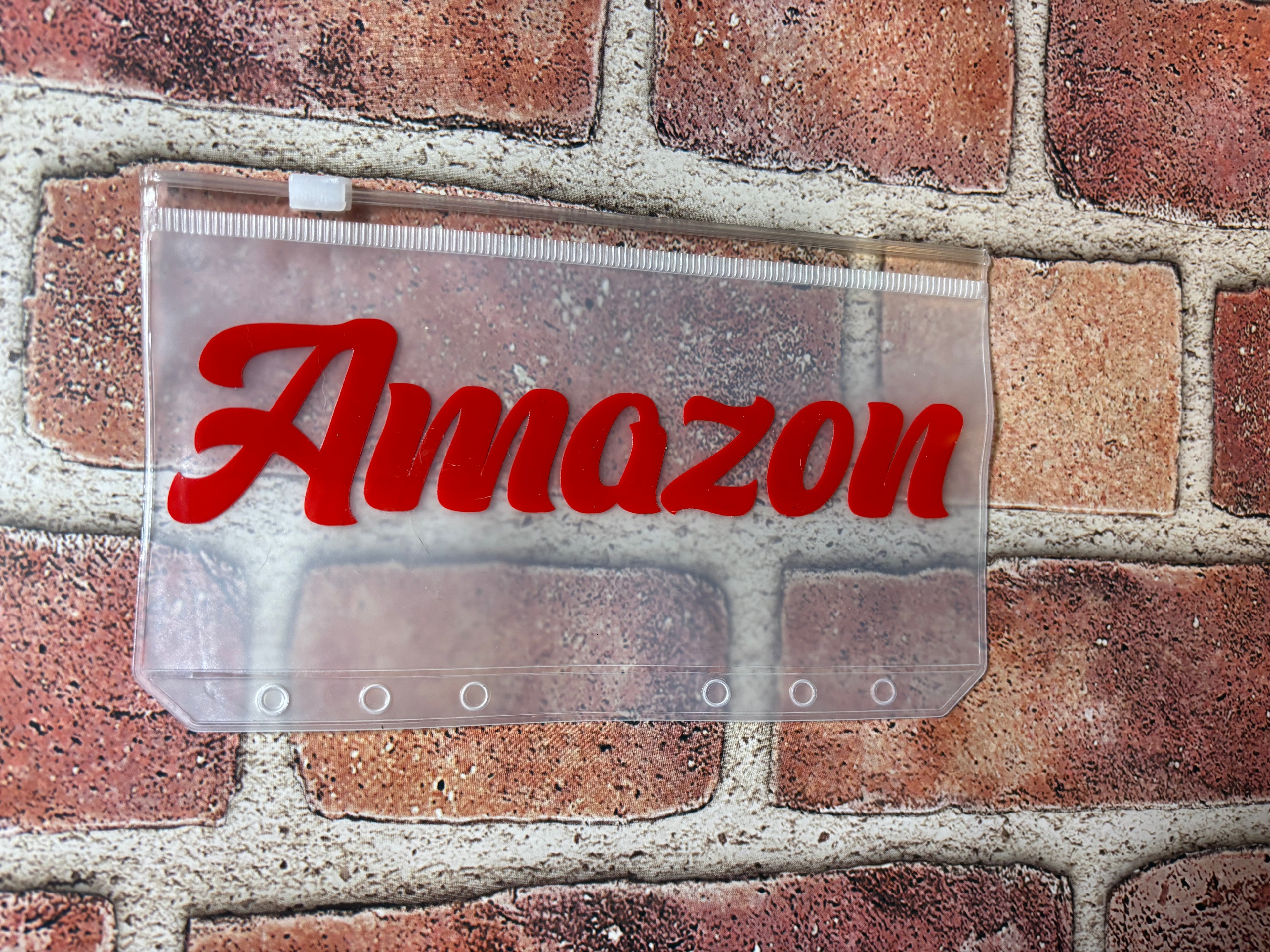 A6 Vinyl Cash Envelope Property Amazon (red)