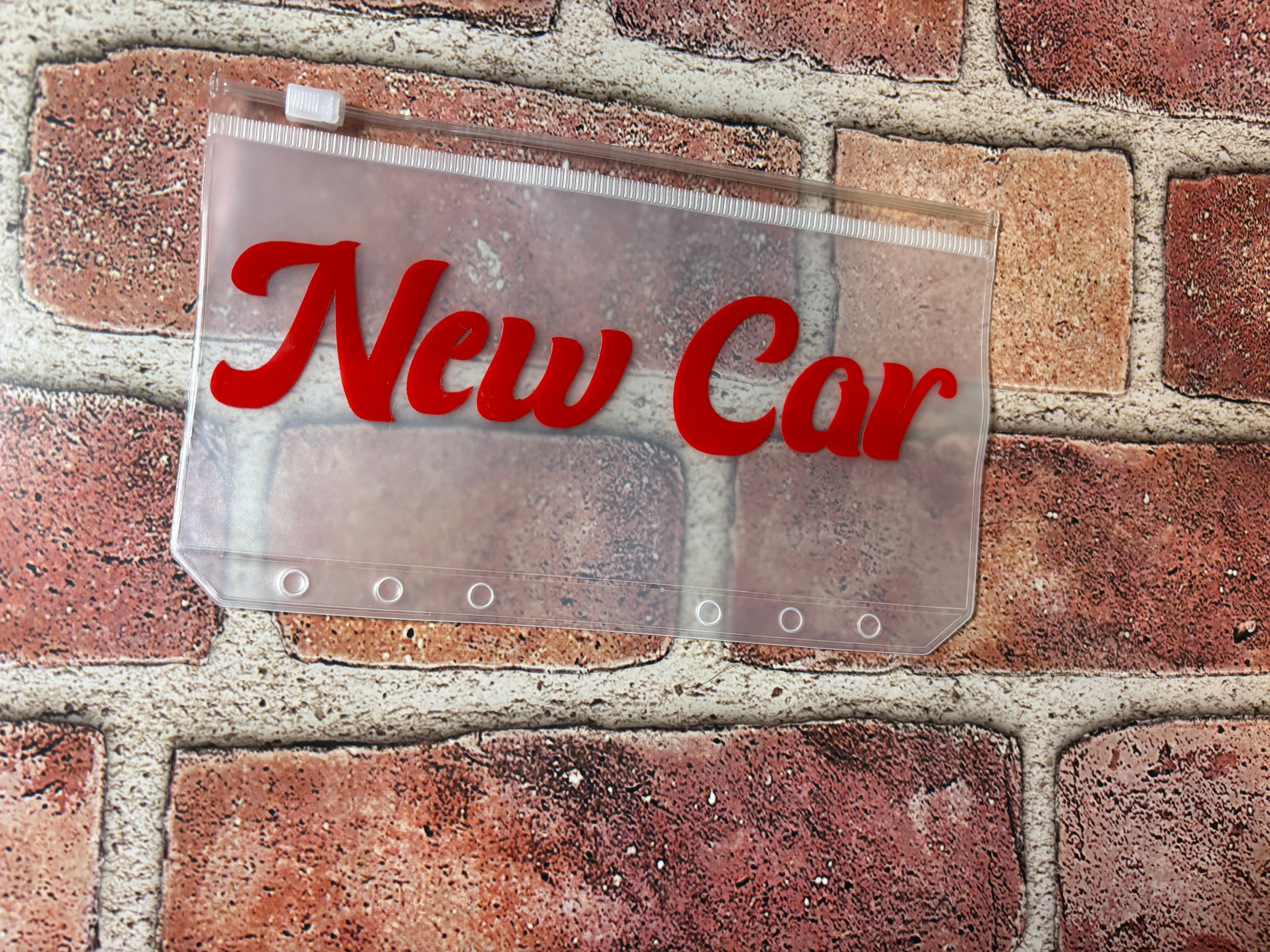 A6 Vinyl Cash Envelope New Car (red)